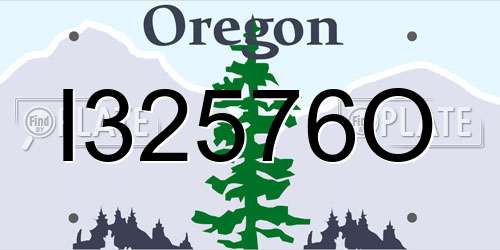 I32576O Oregon License Plate