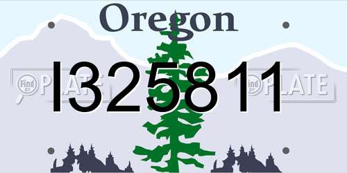 I325811 Oregon License Plate