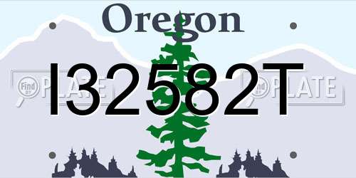 I32582T Oregon License Plate
