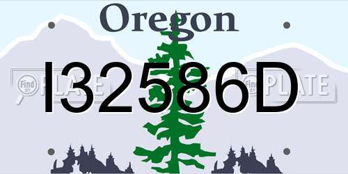 I32586D Oregon License Plate