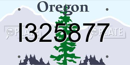 I325877 Oregon License Plate