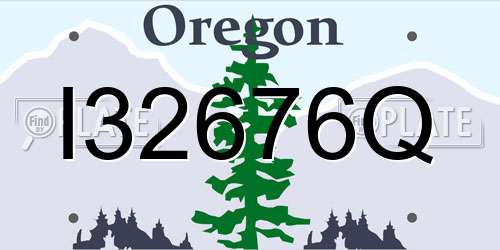 I32676Q Oregon License Plate