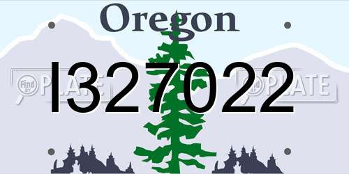 I327022 Oregon License Plate