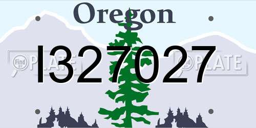 I327027 Oregon License Plate