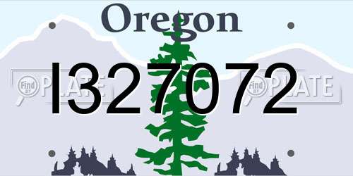 I327072 Oregon License Plate