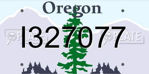 I327077 Oregon License Plate