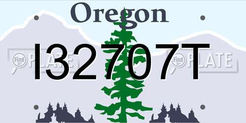 I32707T Oregon License Plate