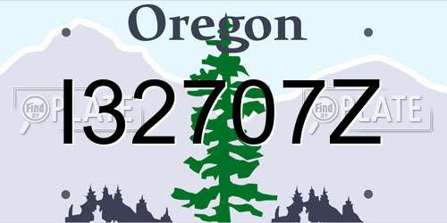 I32707Z Oregon License Plate