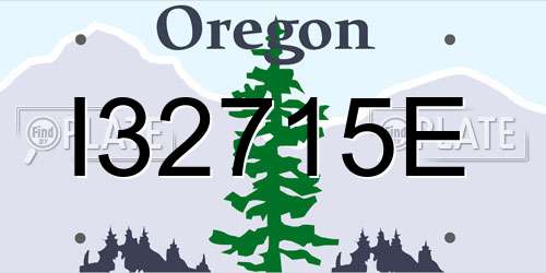 I32715E Oregon License Plate