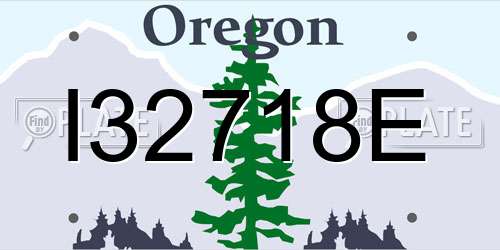 I32718E Oregon License Plate