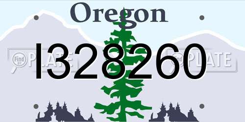 I328260 Oregon License Plate