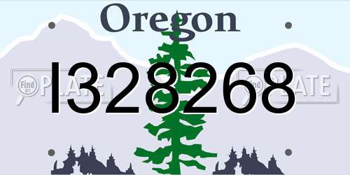 I328268 Oregon License Plate