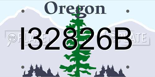 I32826B Oregon License Plate