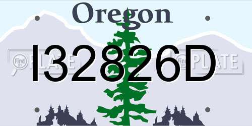 I32826D Oregon License Plate