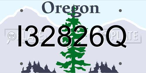 I32826Q Oregon License Plate