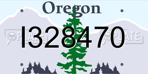I328470 Oregon License Plate