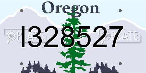 I328527 Oregon License Plate