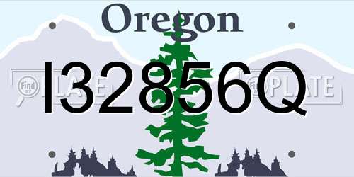 I32856Q Oregon License Plate
