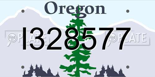 I328577 Oregon License Plate
