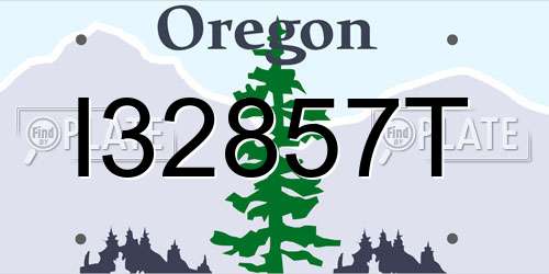 I32857T Oregon License Plate