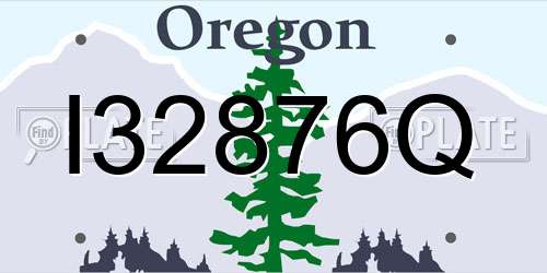 I32876Q Oregon License Plate