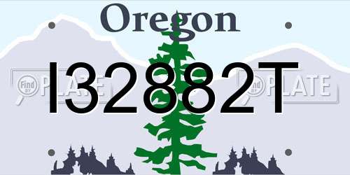 I32882T Oregon License Plate