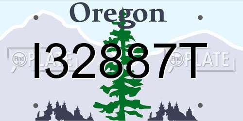 I32887T Oregon License Plate