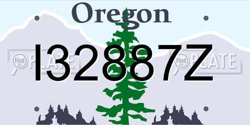I32887Z Oregon License Plate