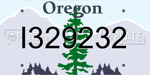 I329232 Oregon License Plate