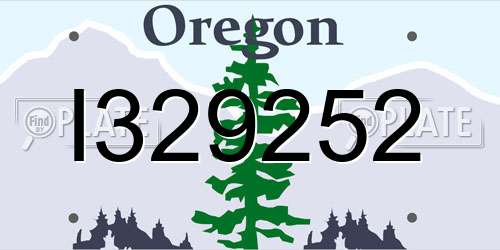 I329252 Oregon License Plate