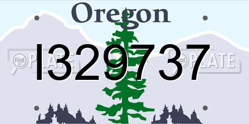 I329737 Oregon License Plate