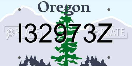 I32973Z Oregon License Plate