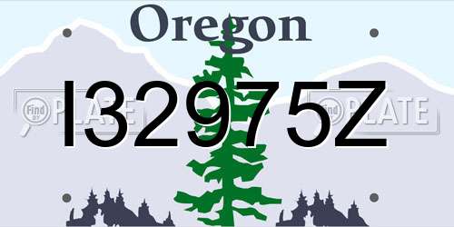 I32975Z Oregon License Plate