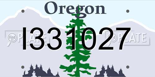 I331027 Oregon License Plate