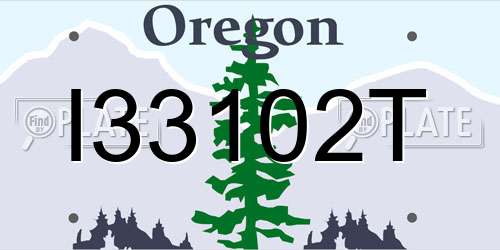 I33102T Oregon License Plate