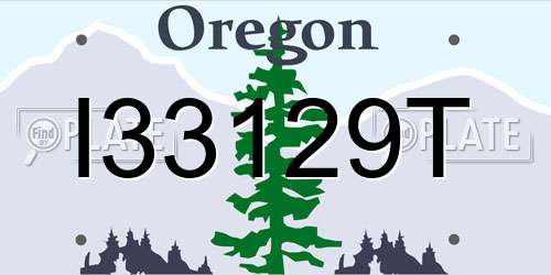 I33129T Oregon License Plate