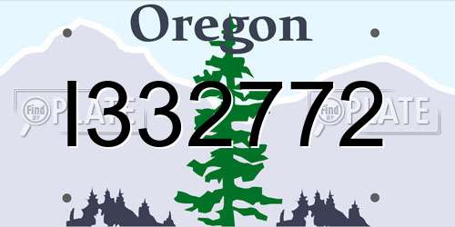 I332772 Oregon License Plate