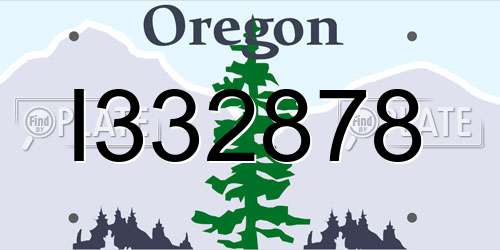 I332878 Oregon License Plate