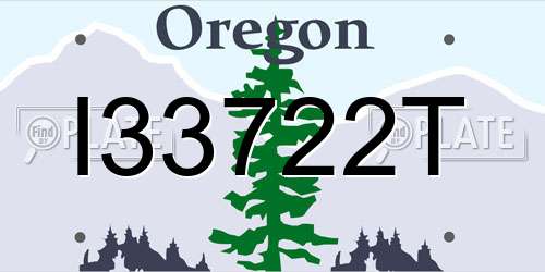 I33722T Oregon License Plate
