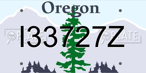 I33727Z Oregon License Plate