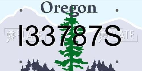 I33787S Oregon License Plate