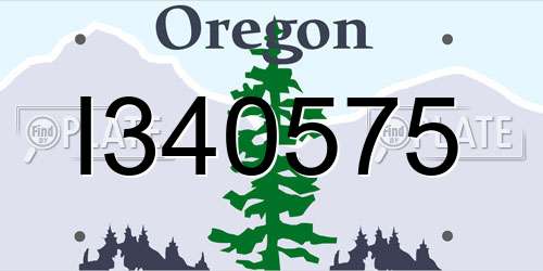 I340575 Oregon License Plate