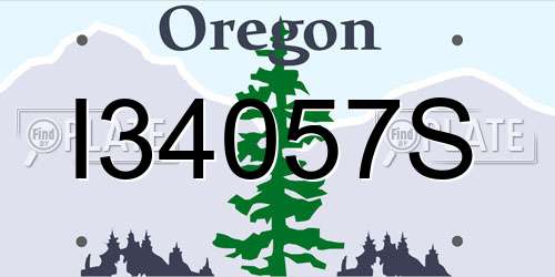 I34057S Oregon License Plate