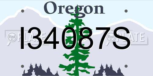 I34087S Oregon License Plate