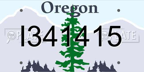 I341415 Oregon License Plate