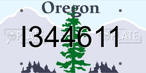 I344611 Oregon License Plate