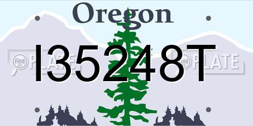 I35248T Oregon License Plate