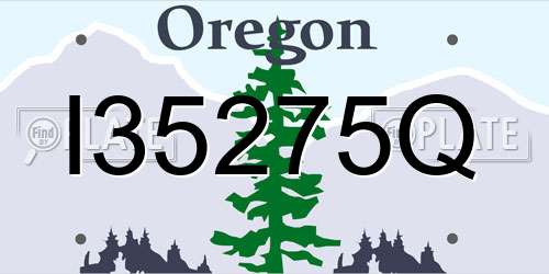I35275Q Oregon License Plate