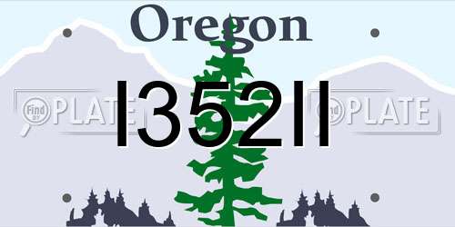 I352II Oregon License Plate