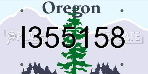 I355158 Oregon License Plate